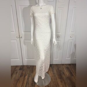 Wild Fable White Lace Mini Dress | Bridal Shower, Beach Cover-Up Size XXS NWT